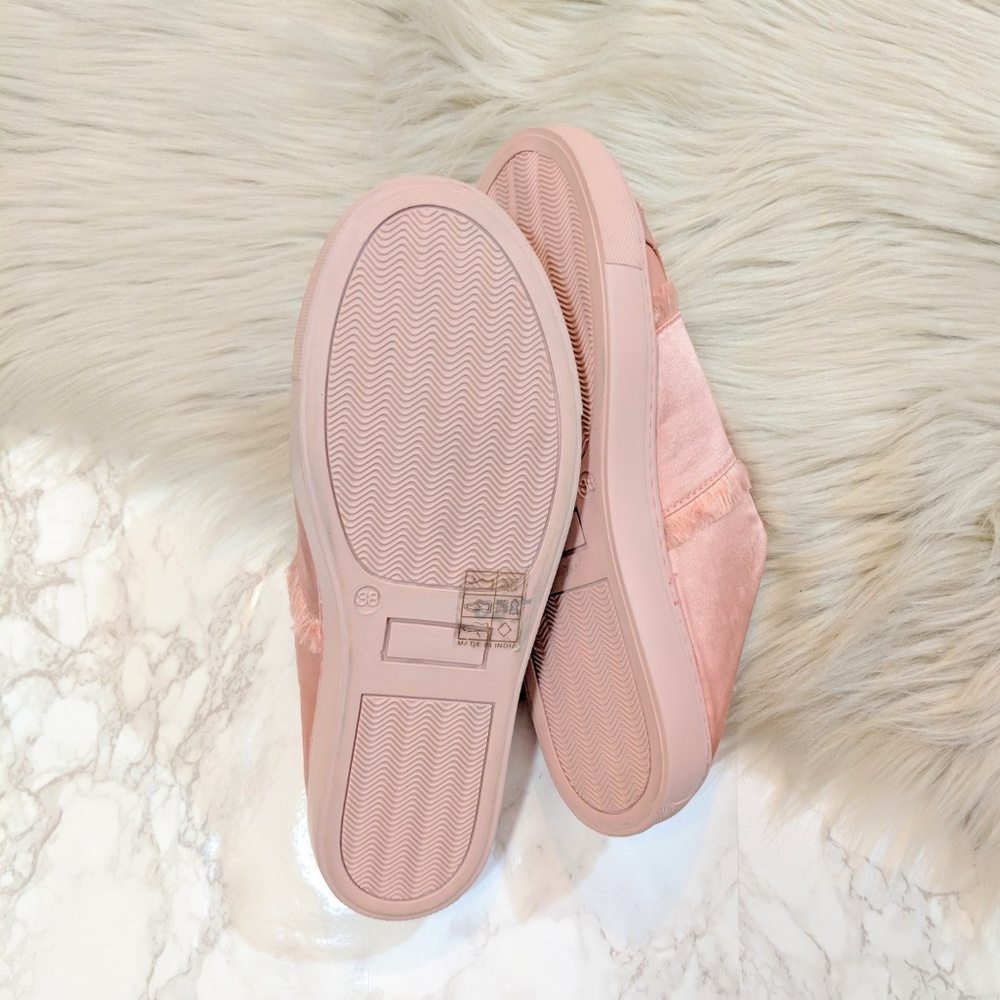 FREE PEOPLE Naples Slip-On Sneaker Pink Satin - Picture 4 of 6